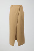Long chino skirt - Beige
