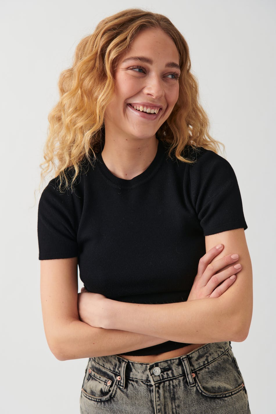 Basic knitted top - Noir