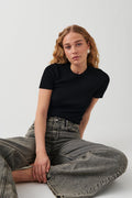 Basic knitted top - Noir