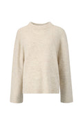 crew neck knitted sweater - Oat melange