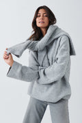 crew neck knitted sweater - Lt grey melange