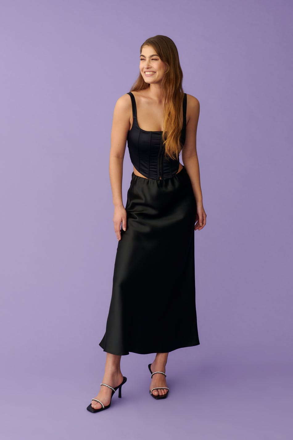 maxi skirt - Noir