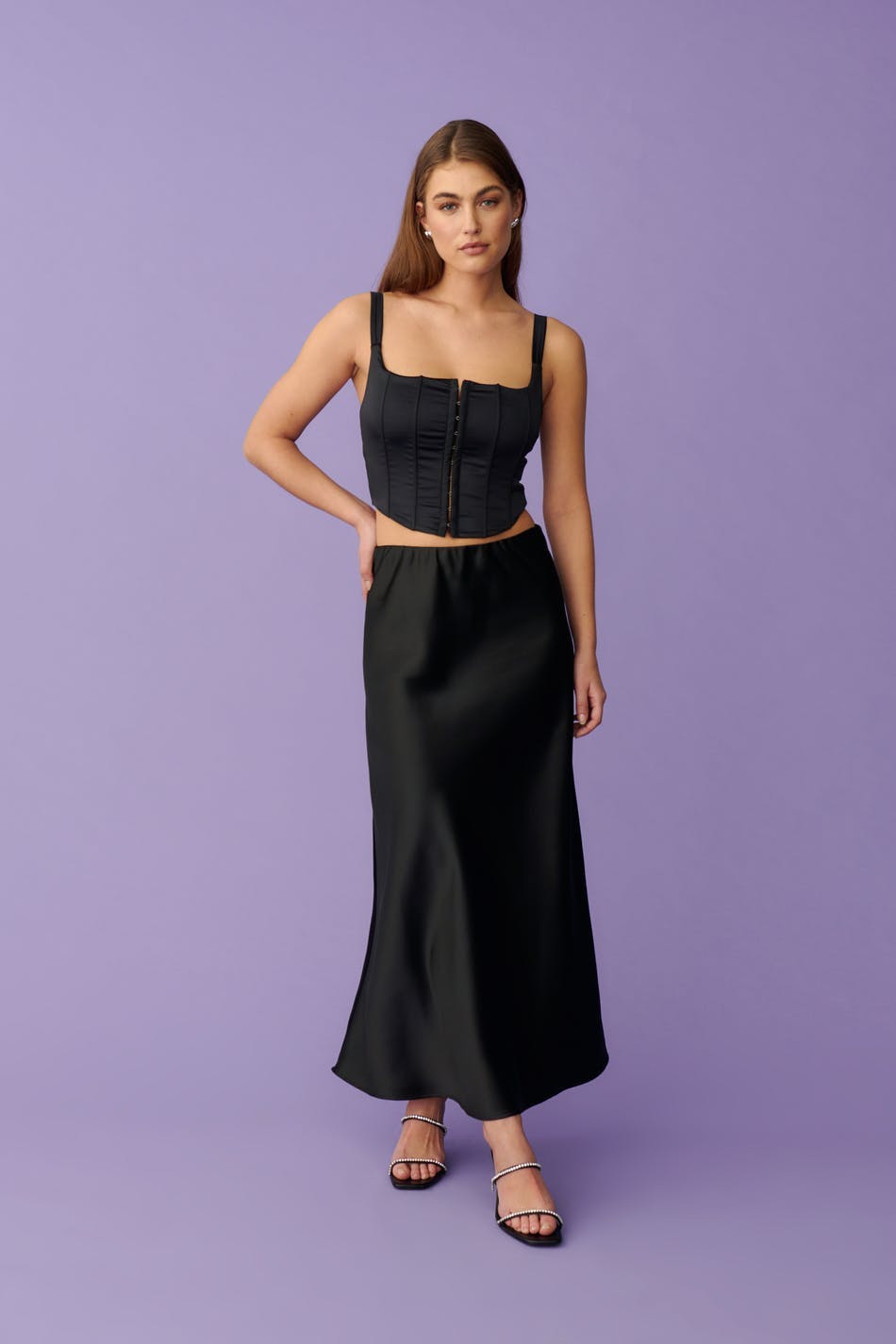 maxi skirt - Noir