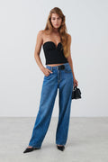 V wire top - Noir