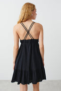 Summer crinkle dress - Noir