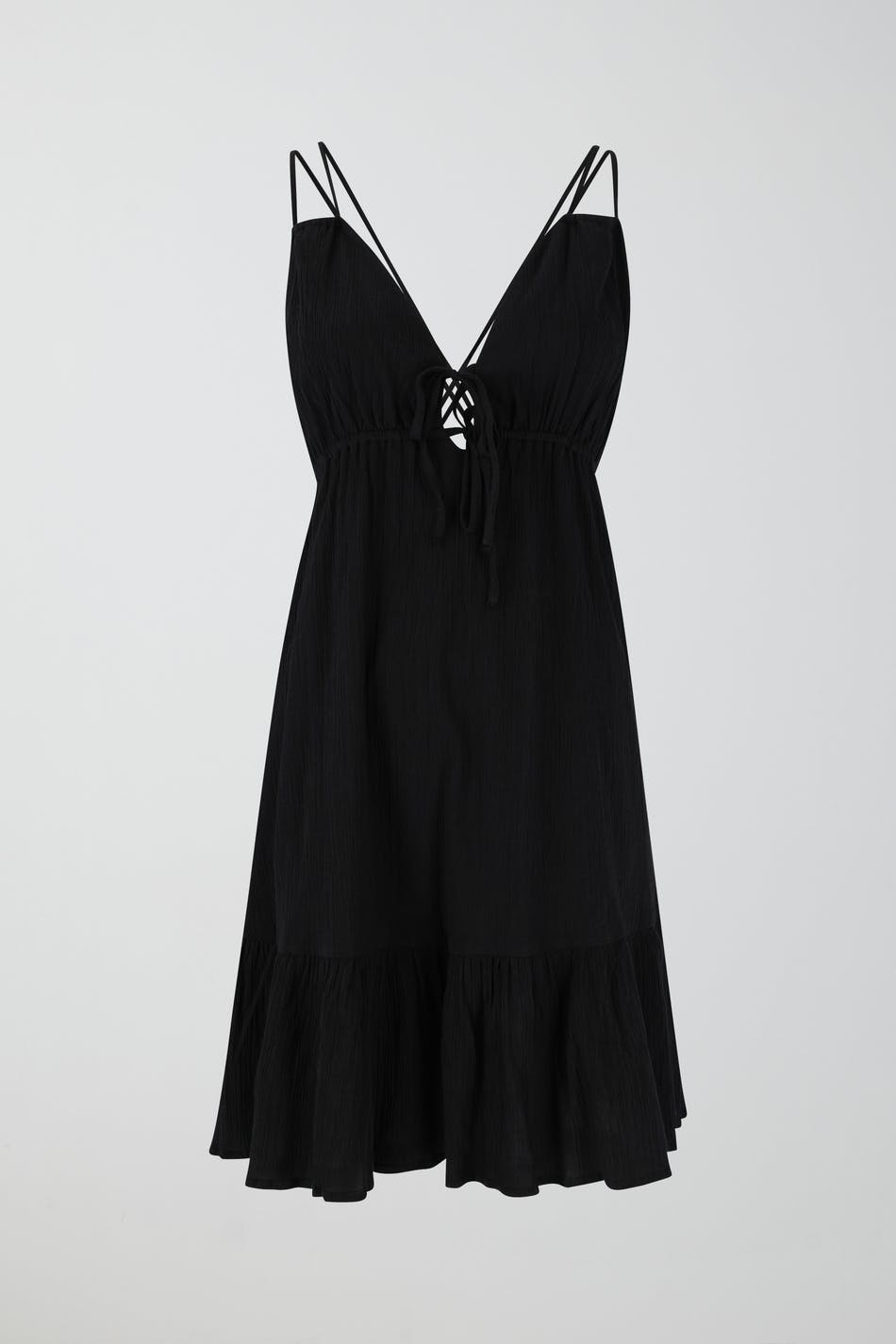 Summer crinkle dress - Noir