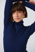 Knitted turtleneck top - Noir