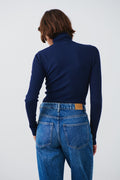 Knitted turtleneck top - Noir