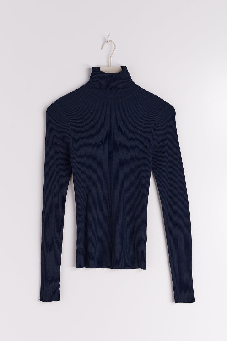 Knitted turtleneck top - Bleu marine