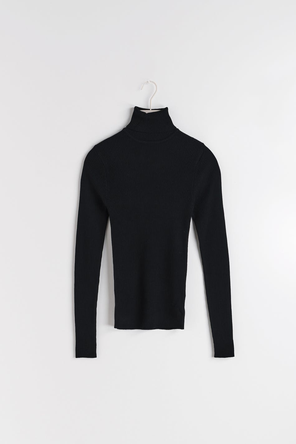 Knitted turtleneck top - Noir