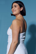 Sequin tube top - Blanc cassé
