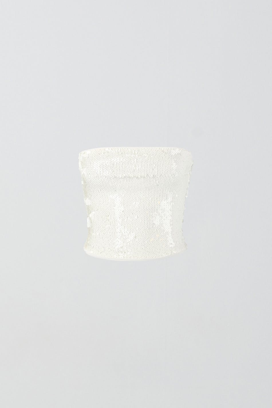 Sequin tube top - Blanc cassé