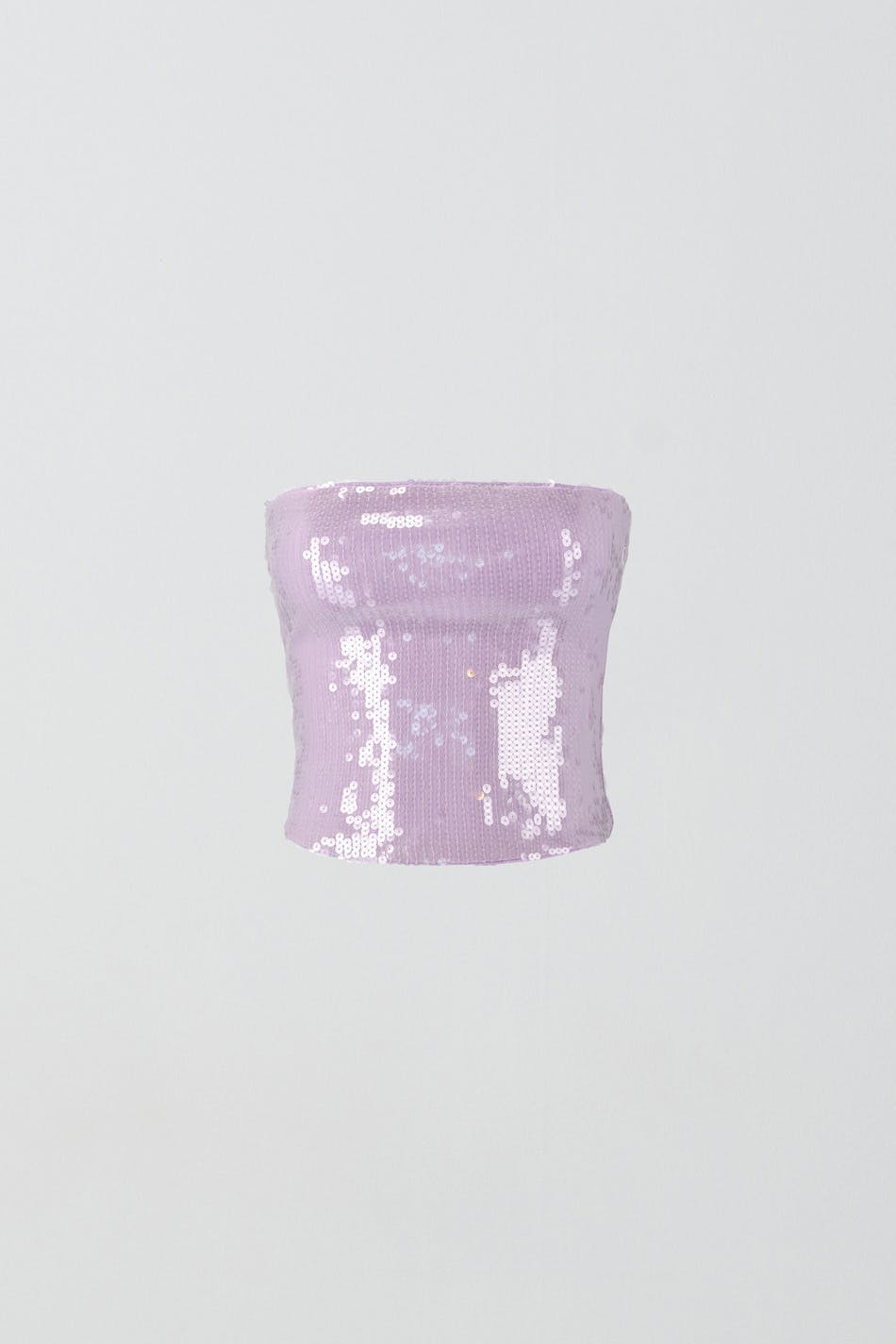 Sequin tube top - Violet clair