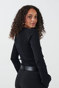 knitted top - Noir