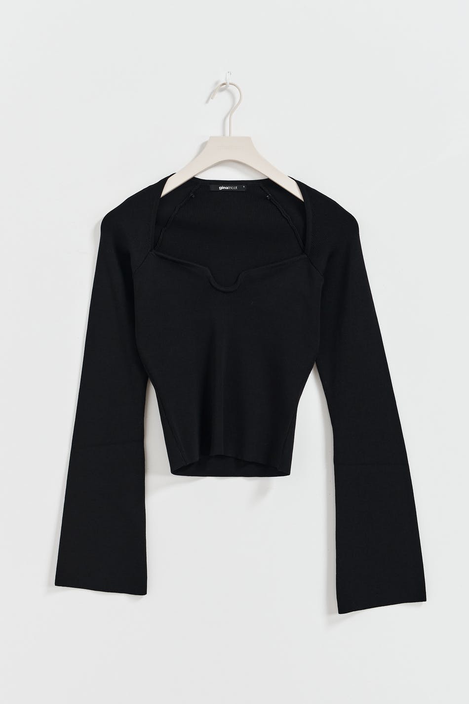 knitted top - Noir