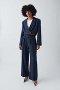 Wide tailored trousers - Offblack