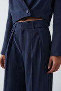 Wide tailored trousers - Offblack