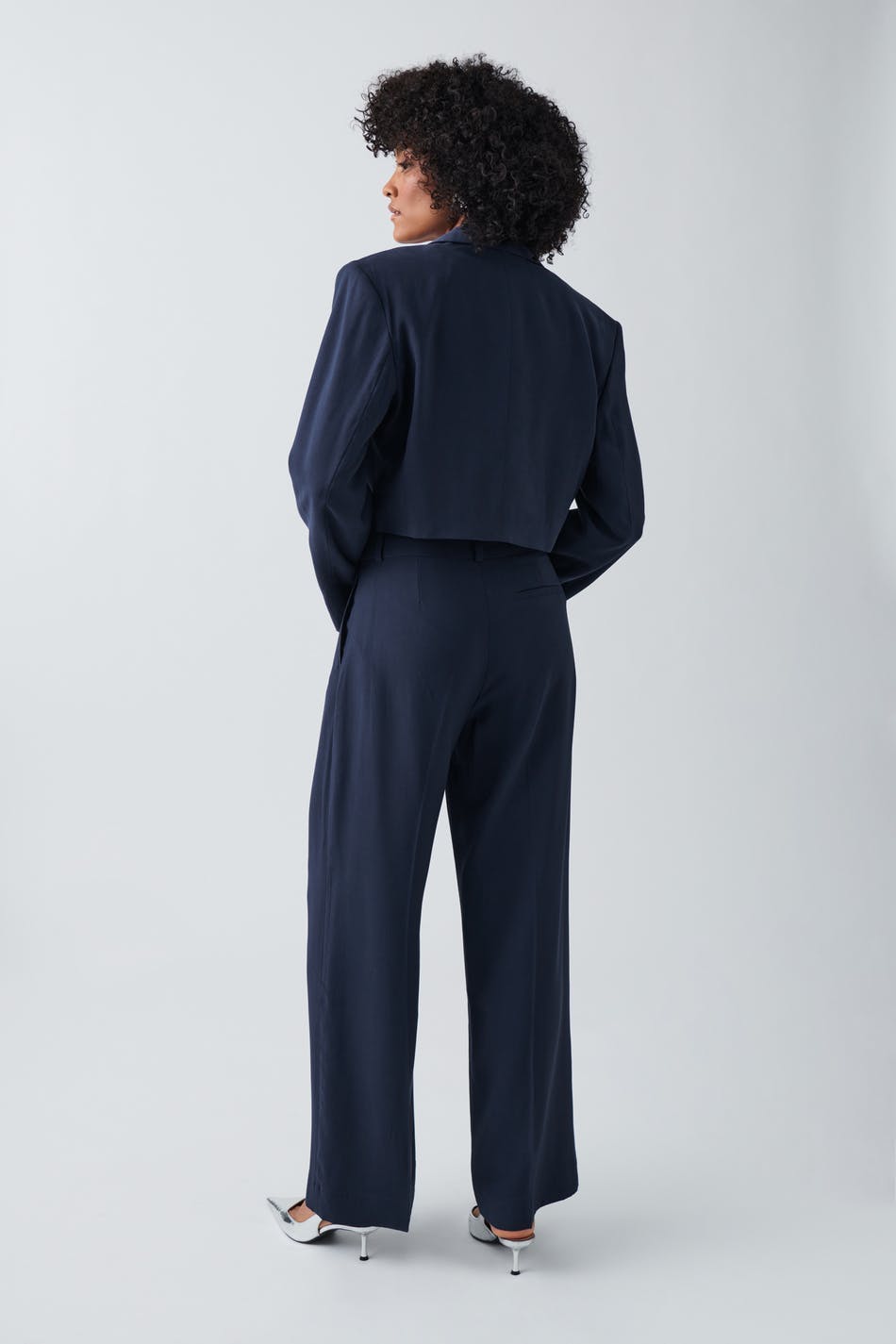 Wide tailored trousers - Offblack