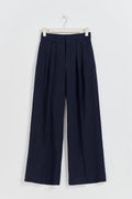 Wide tailored trousers - Bleu marine