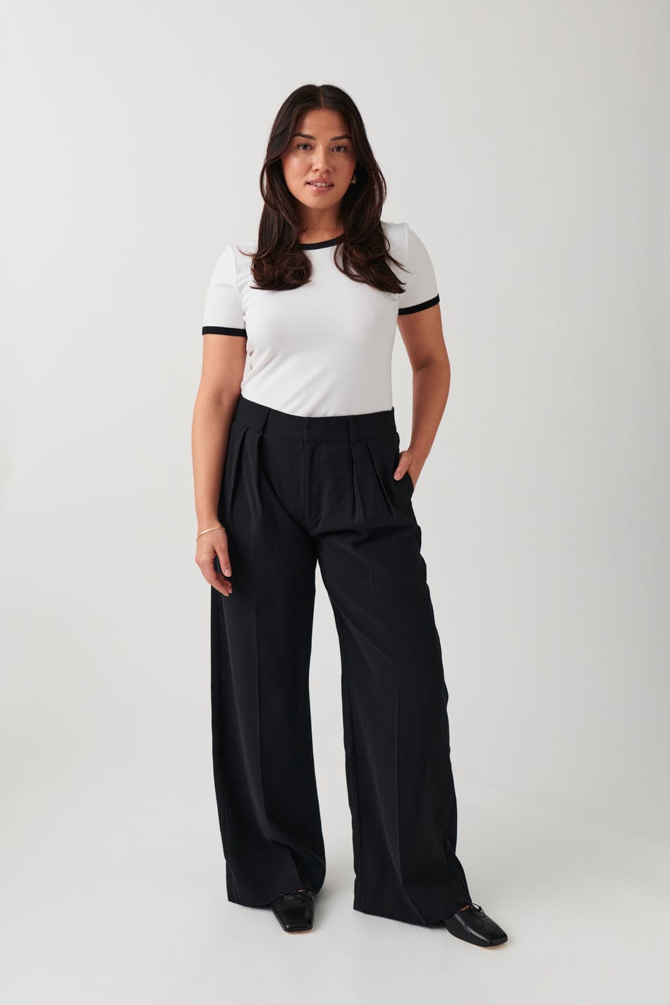 Wide tailored trousers - Bleu marine