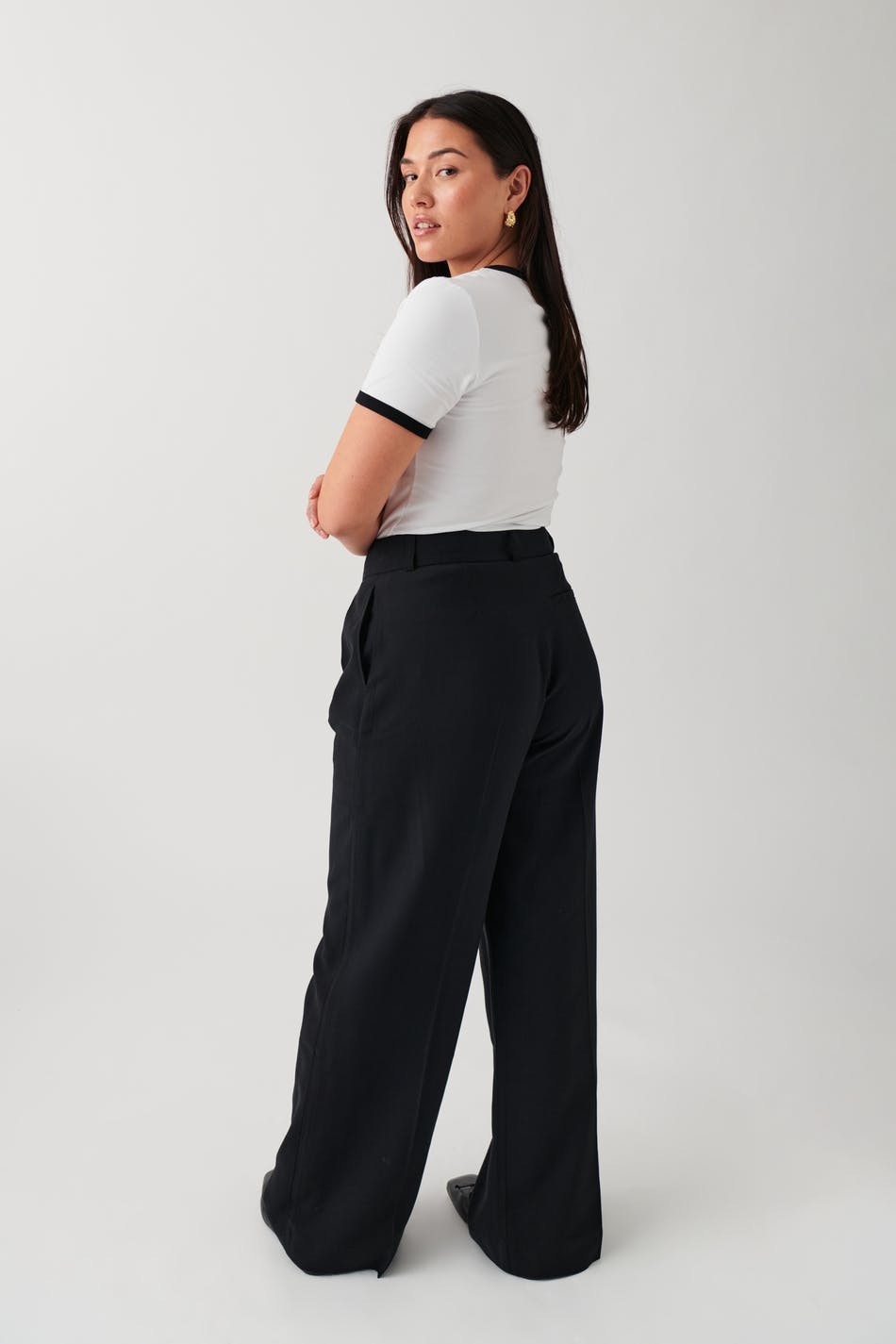 Wide tailored trousers - Bleu marine