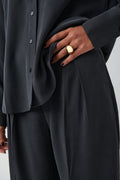 Wide tailored trousers - Offblack