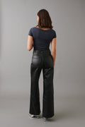 Coated wide jeans - Noir