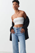 stretchy mini bandeau - Seal brown