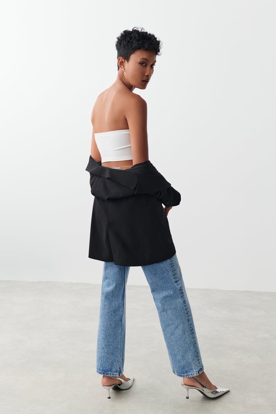 stretchy mini bandeau - Blanc