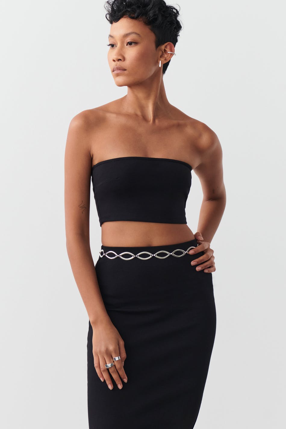 stretchy mini bandeau - Noir