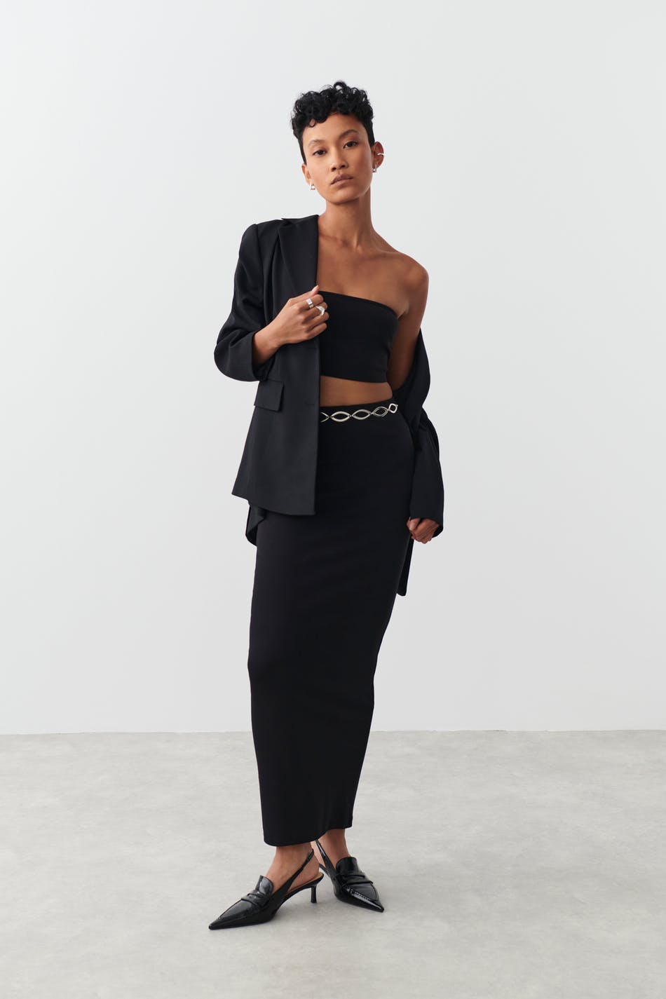 stretchy mini bandeau - Noir