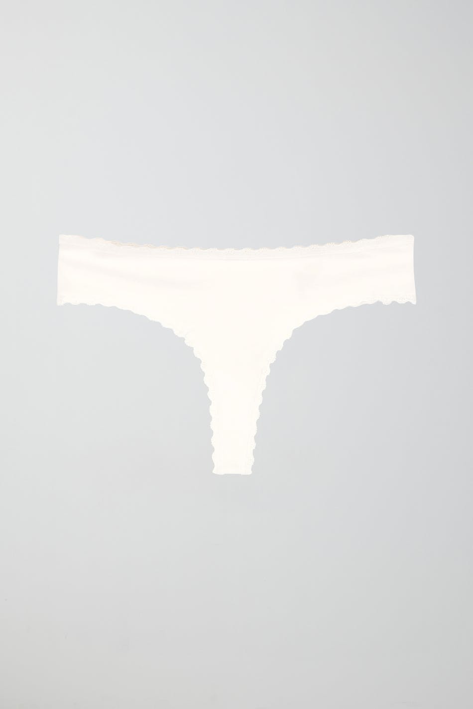 cotton half thong - Blanc