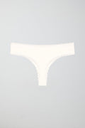 cotton half thong - Blanc