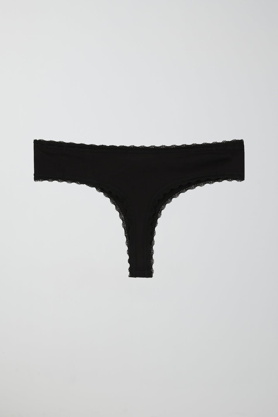 cotton half thong - Blanc