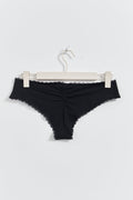 Cotton ruched brazilian - Noir