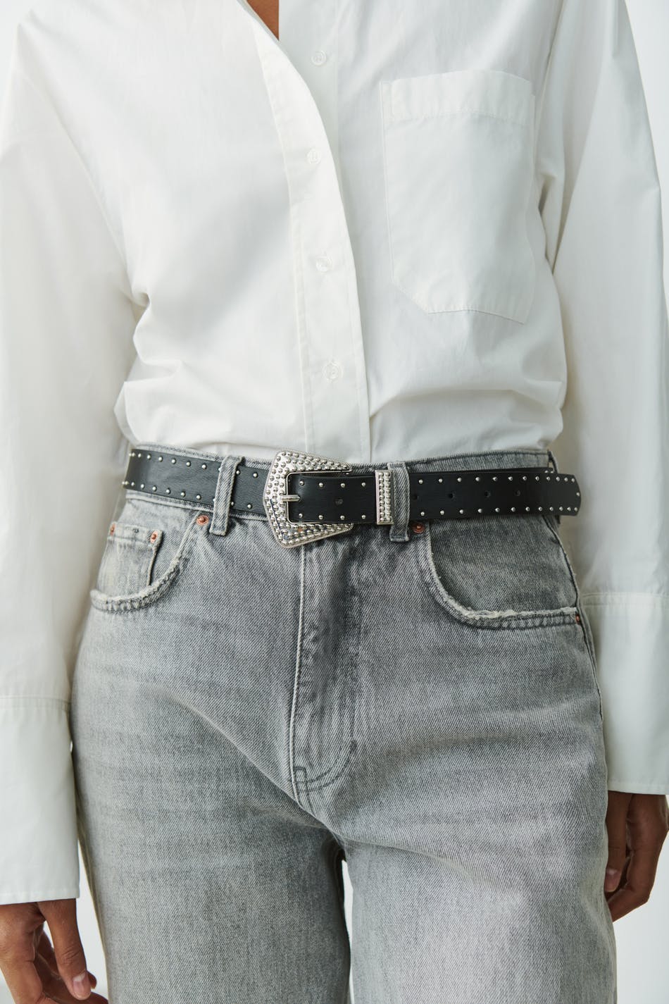 Western belt - Black/silver