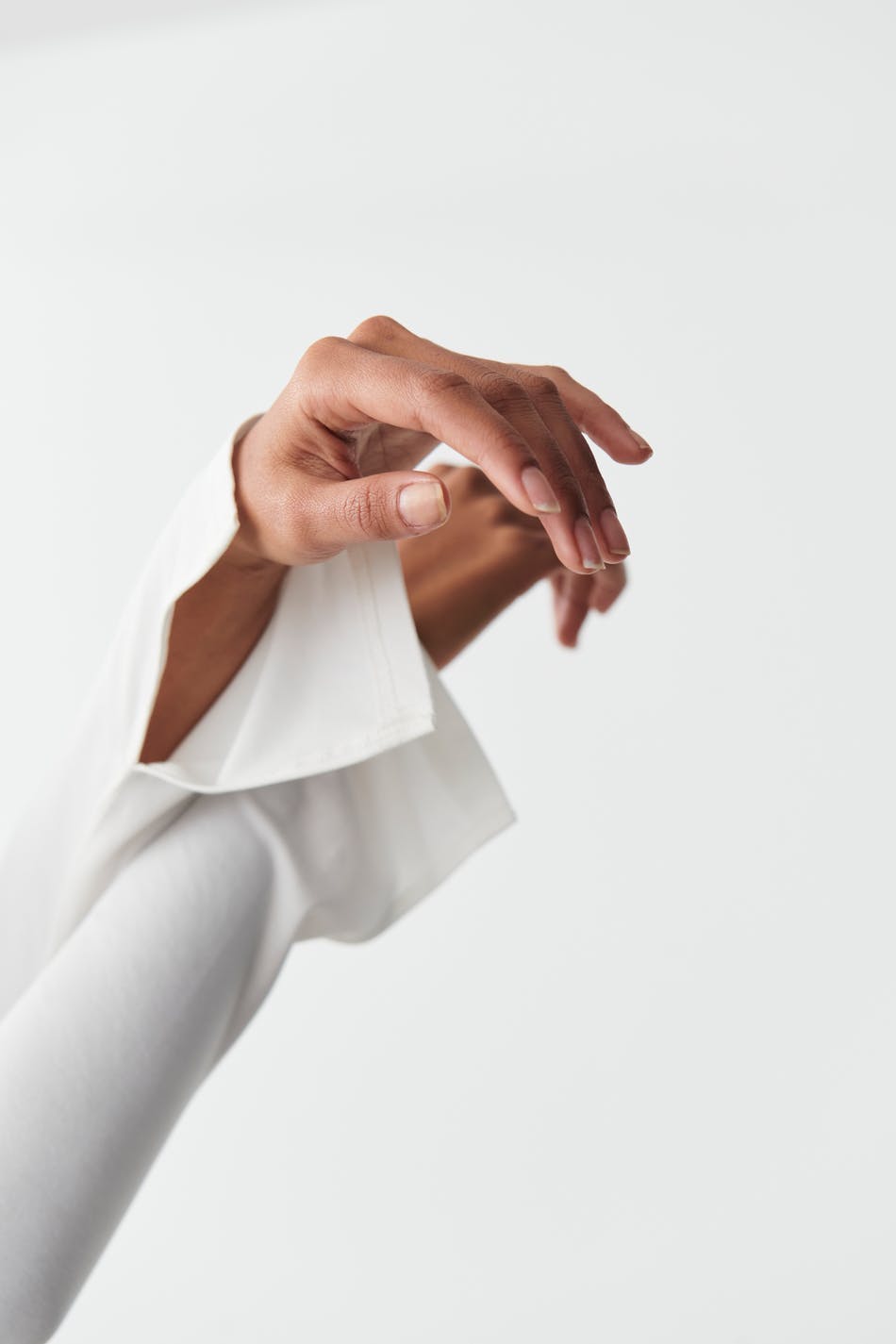 soft touch crew neck top - Blanc cassé