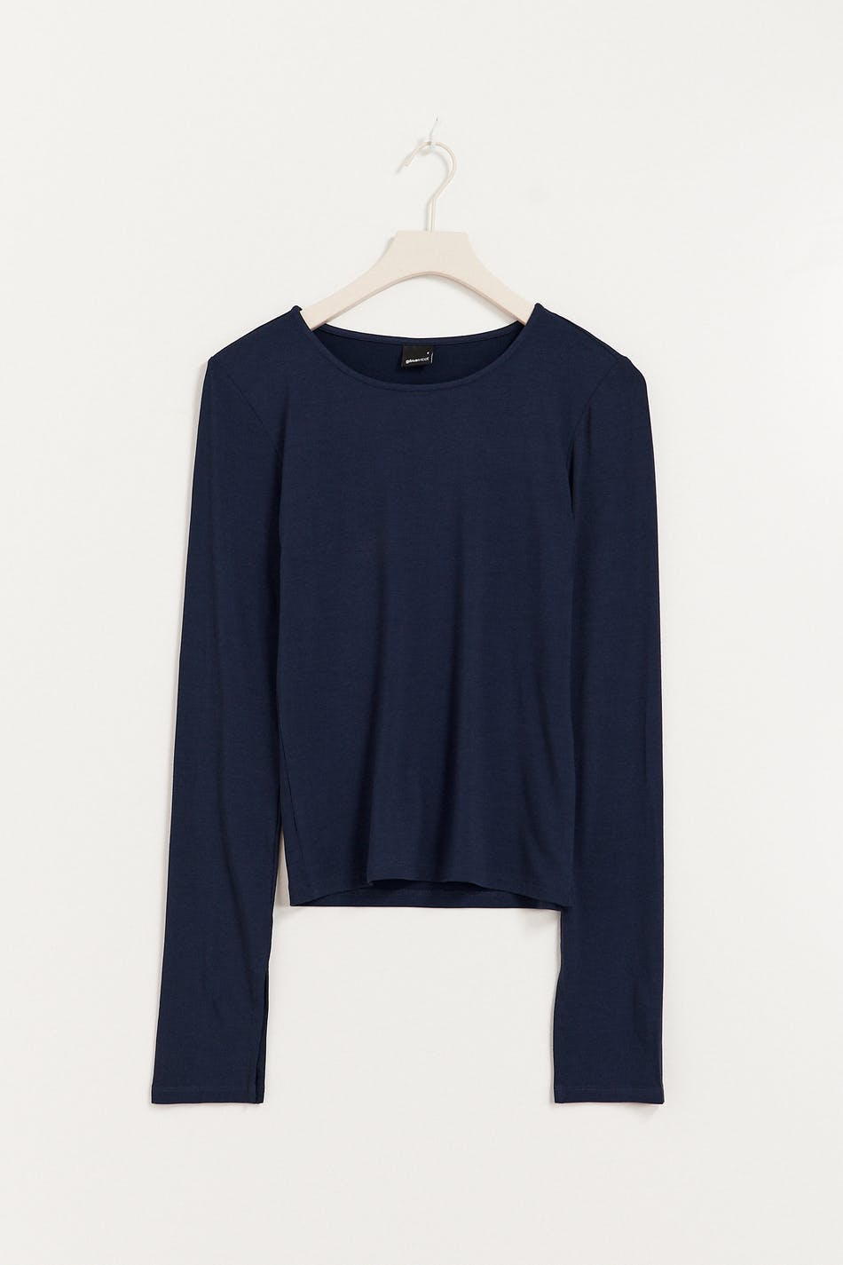 soft touch crew neck top - Blanc cassé