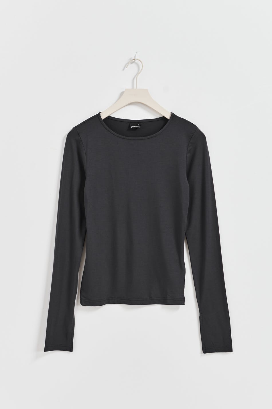 soft touch crew neck top - Black iris