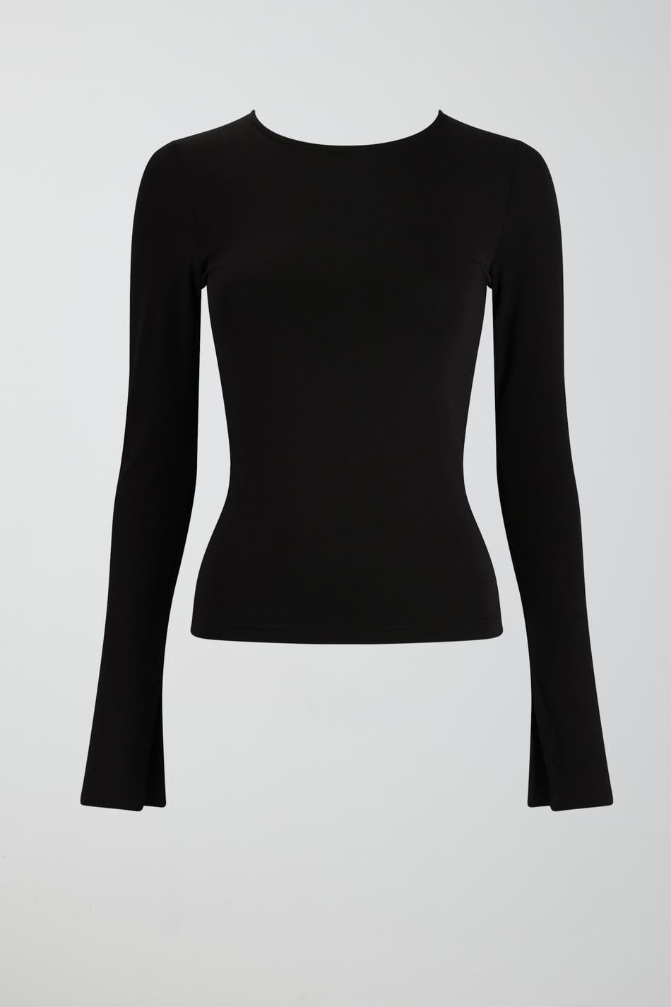soft touch crew neck top - Noir