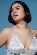Silver bralette top - Argent