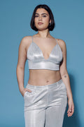 Silver bralette top - Argent