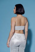 Silver bralette top - Argent