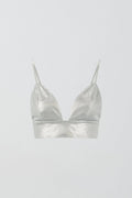Silver bralette top - Argent