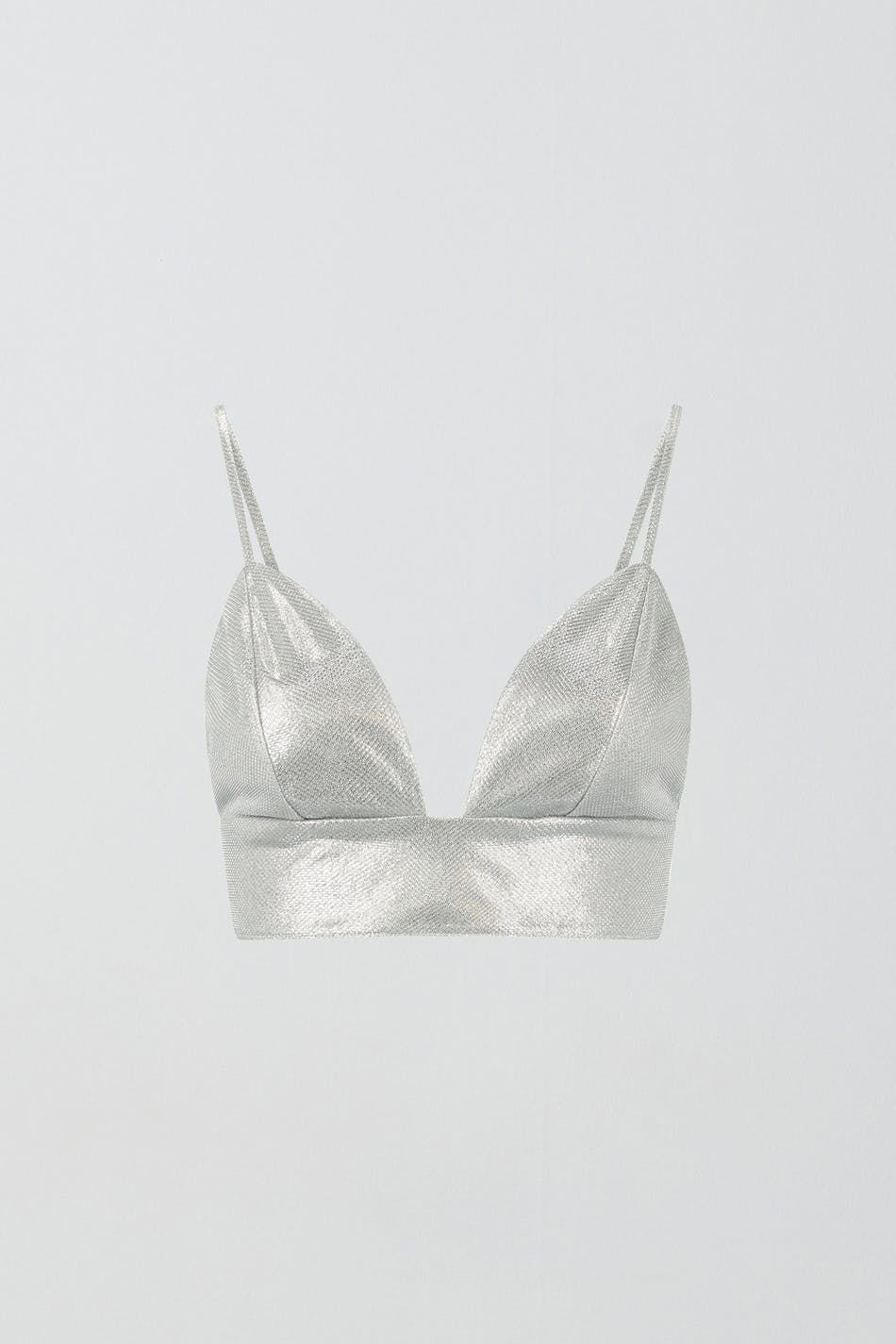 Silver bralette top - Argent