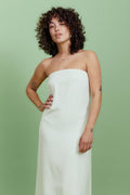 Satin tube maxi dress - Noir