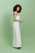 Satin tube maxi dress - Blanc cassé