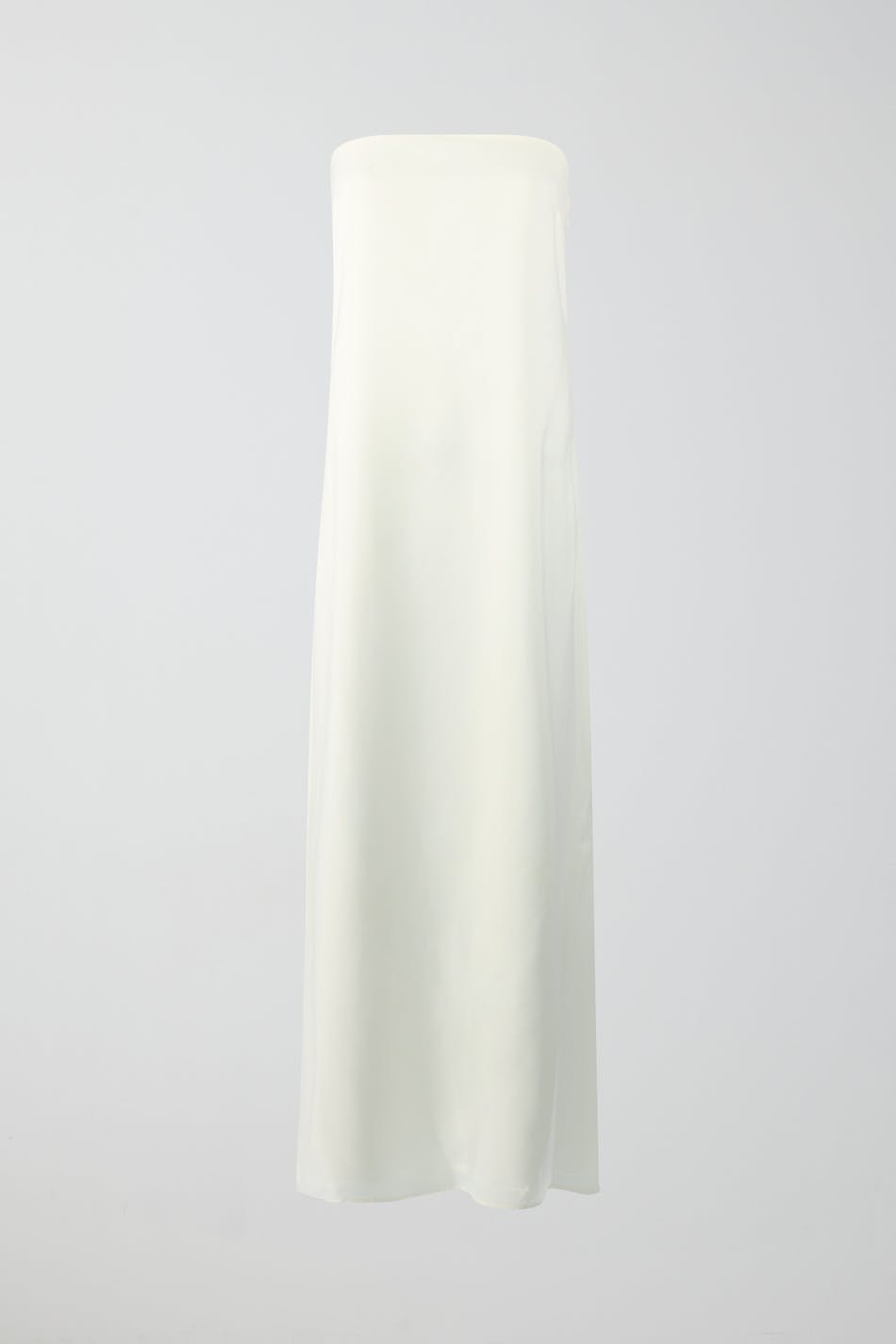 Satin tube maxi dress - Blanc cassé