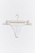 rhinestone lace thong - Silver grey