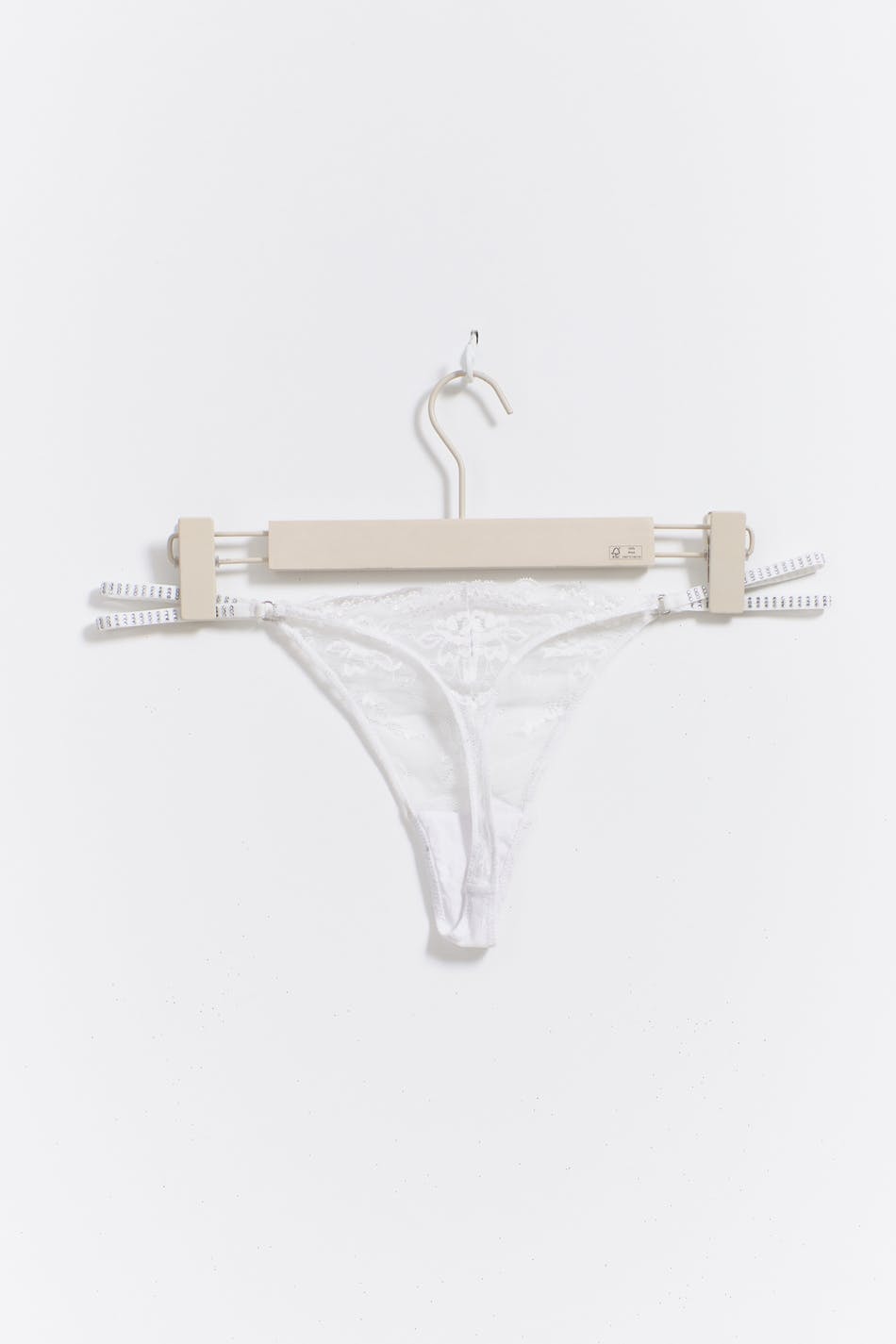 rhinestone lace thong - Silver grey